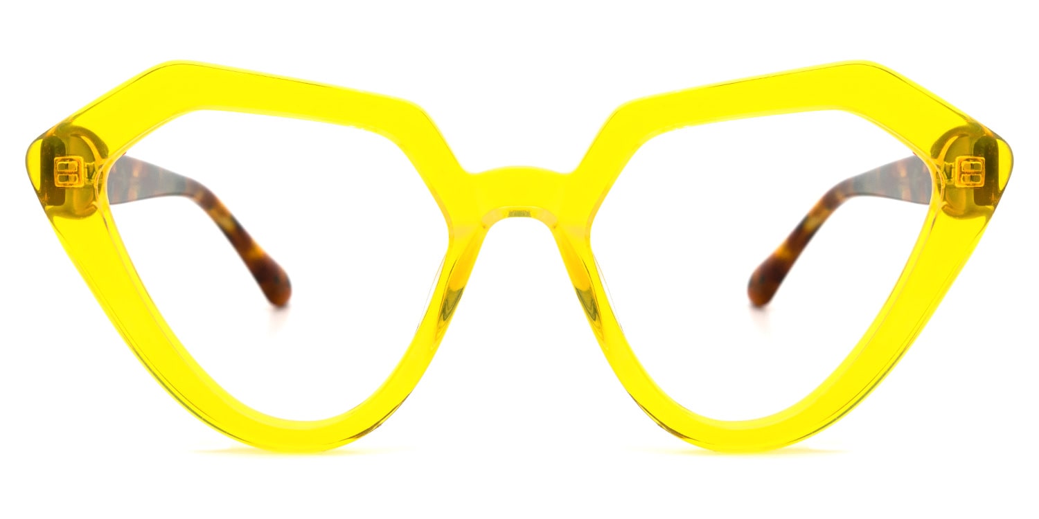 

Farhana - Geometric Yellow Eyeglasses