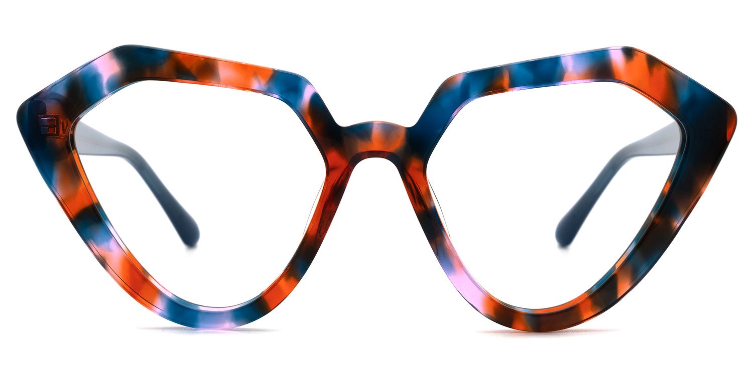 Farhana - Geometric Multicolor Eyeglasses | Vooglam Angle View