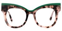Rudell - Browline Pink/Tortoise Eyeglasses | Vooglam Angle View