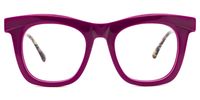 Jamaica - Square Purple Eyeglasses | Vooglam Angle View