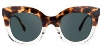 Sindy - Cat Eye Tortoise Two-tone Sunglasses | Vooglam Angle View