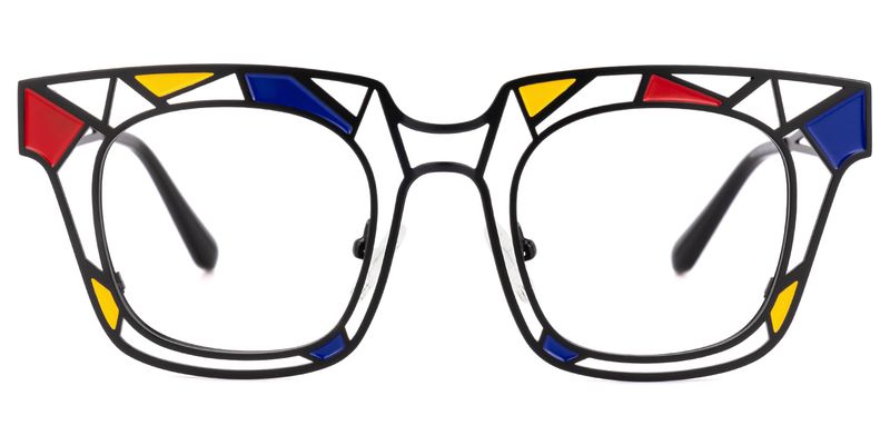 Mondrian - Art Inspired Square Glasses | Vooglam