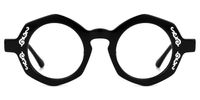Barillas - Geometric Black Eyeglasses | Vooglam Angle View