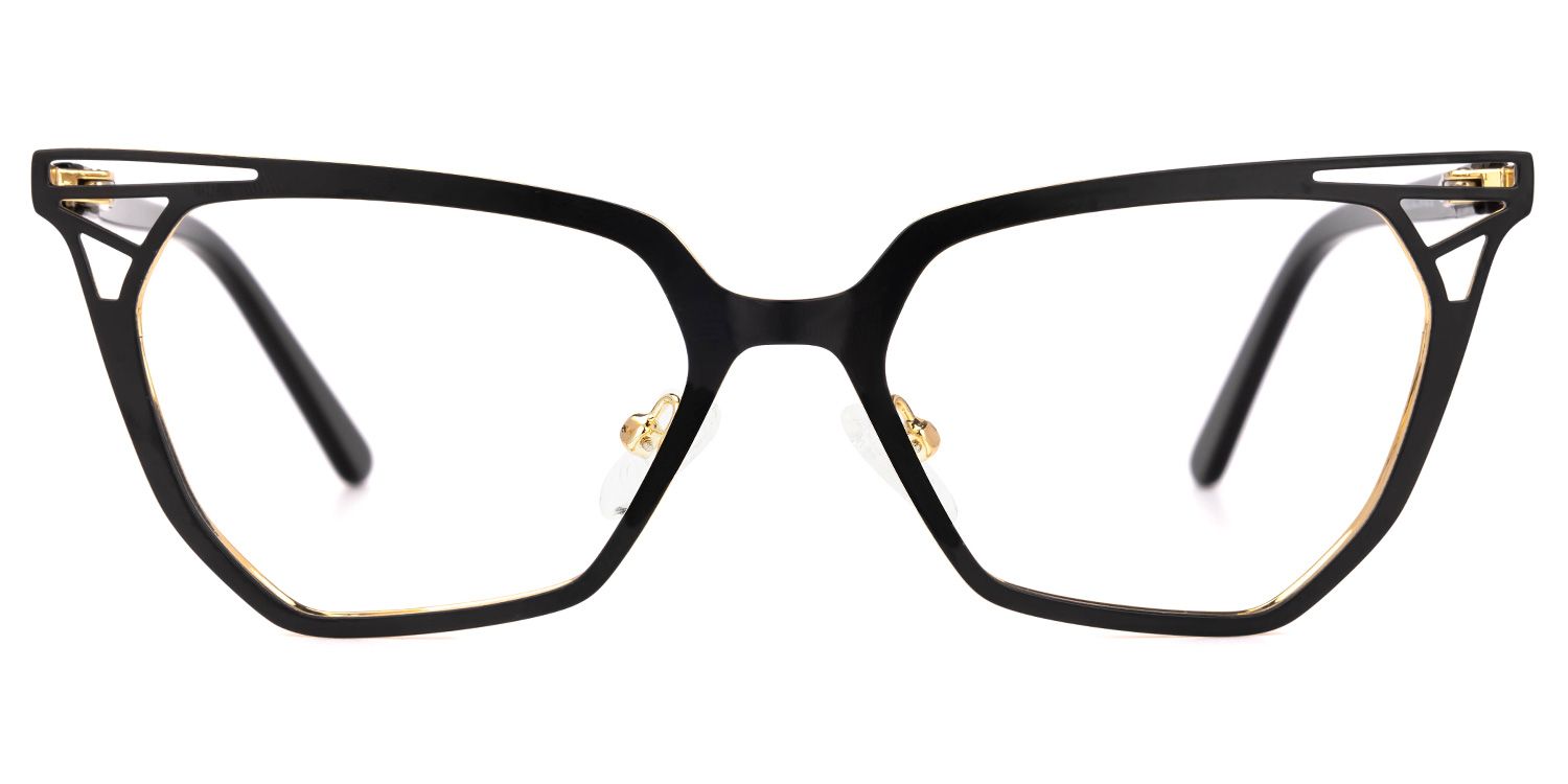 Prianti - Cat Eye Black Eyeglasses | Vooglam Angle View