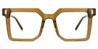 Nadie - Square Brown Eyeglasses | Vooglam Angle View