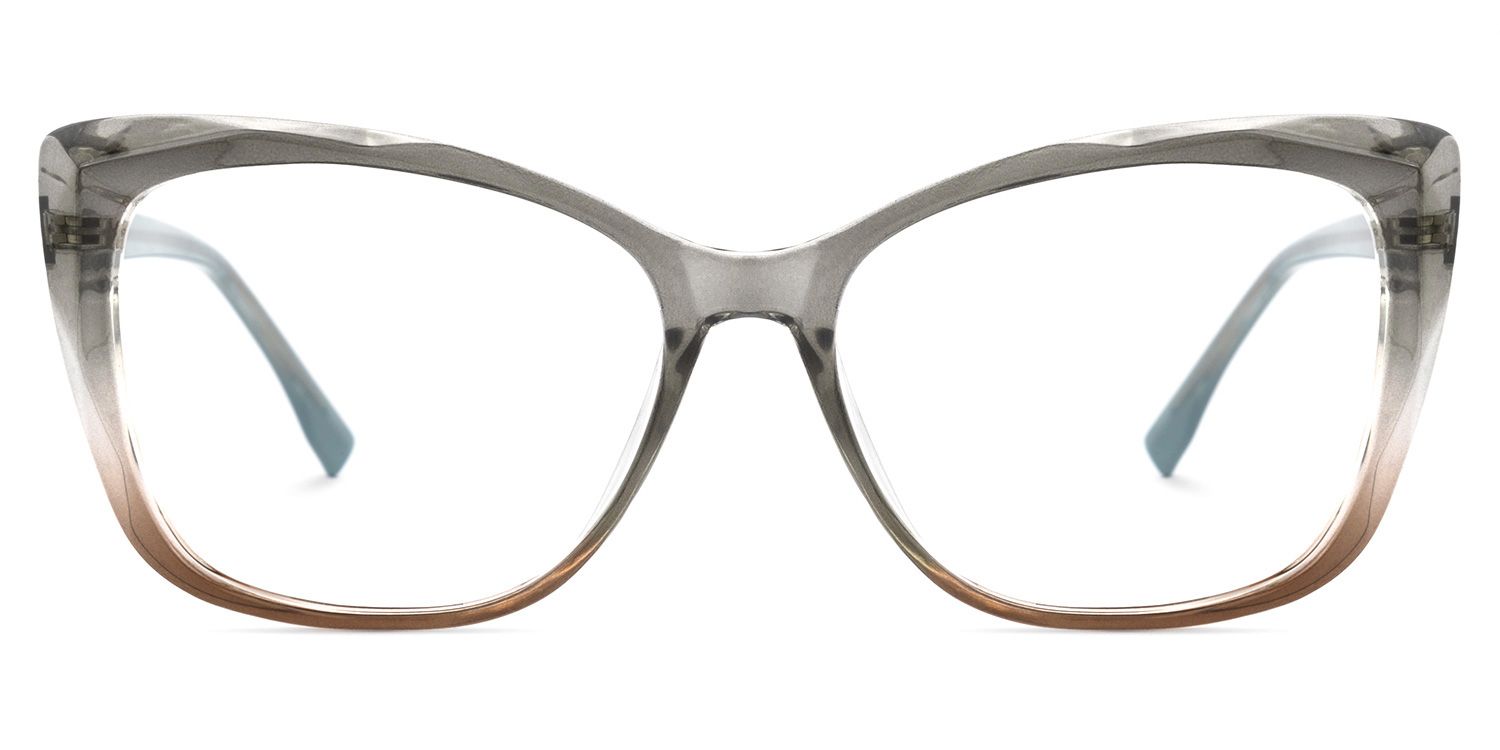 Namid - Butterfly Grey Eyeglasses by Vooglam - Angle View