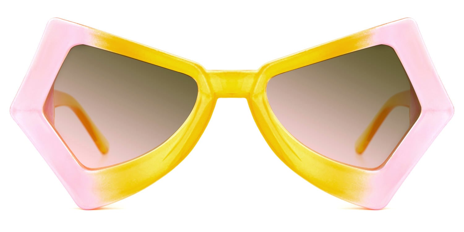 

Aalam - Geometric Pink Two-tone Sunglasses