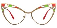 Idaliz - Cat Eye Gold Eyeglasses | Vooglam Angle View