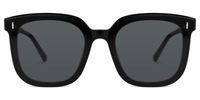 Aalilyanna - Square Black Sunglasses | Vooglam Angle View
