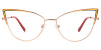 Abarne - Cat Eye Red Eyeglasses | Vooglam Angle View