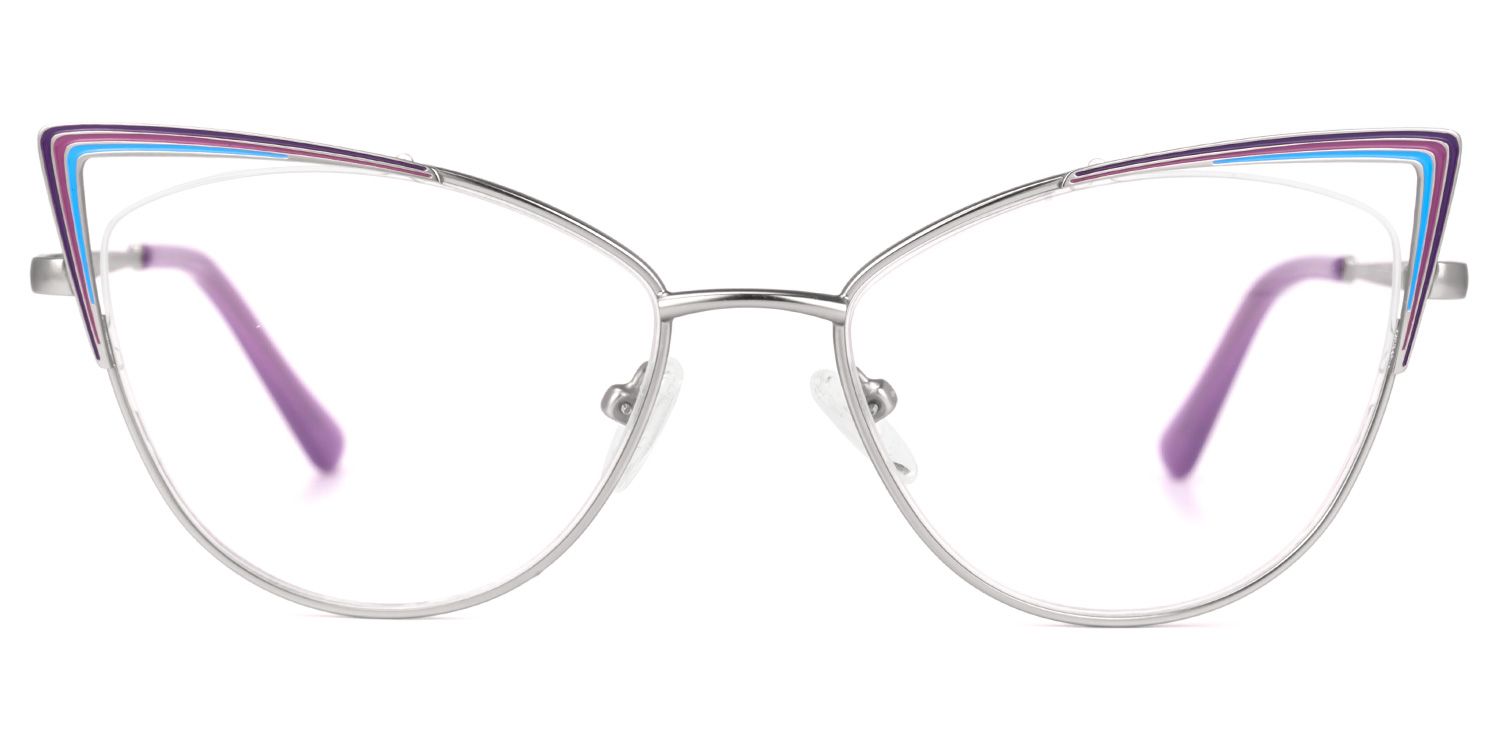 Abarne - Cat Eye Purple Eyeglasses | Vooglam Angle View