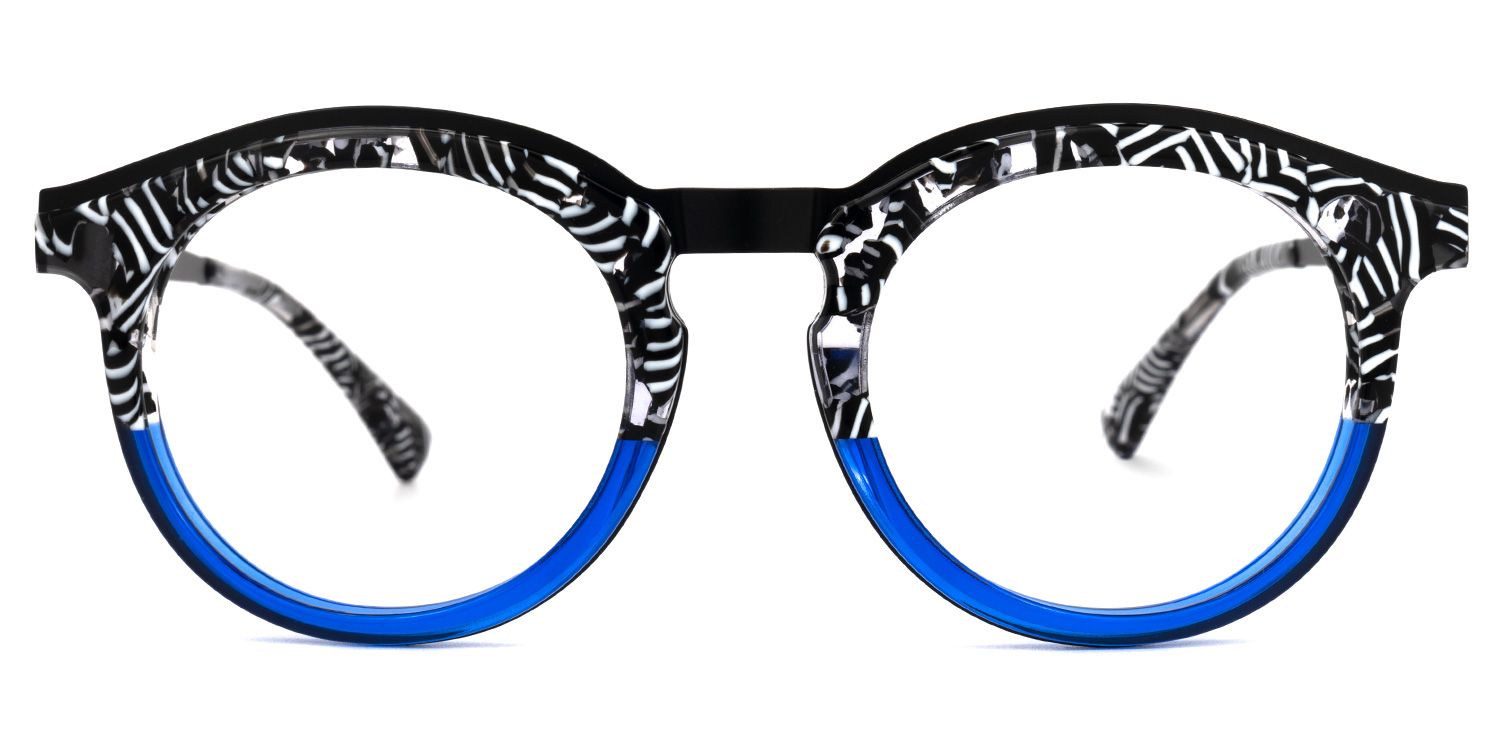 Vianney - Round Animal Two-tone Eyeglasses by Vooglam - Angle View