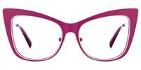 Abiba - Cat Eye Purple Eyeglasses | Vooglam Angle View