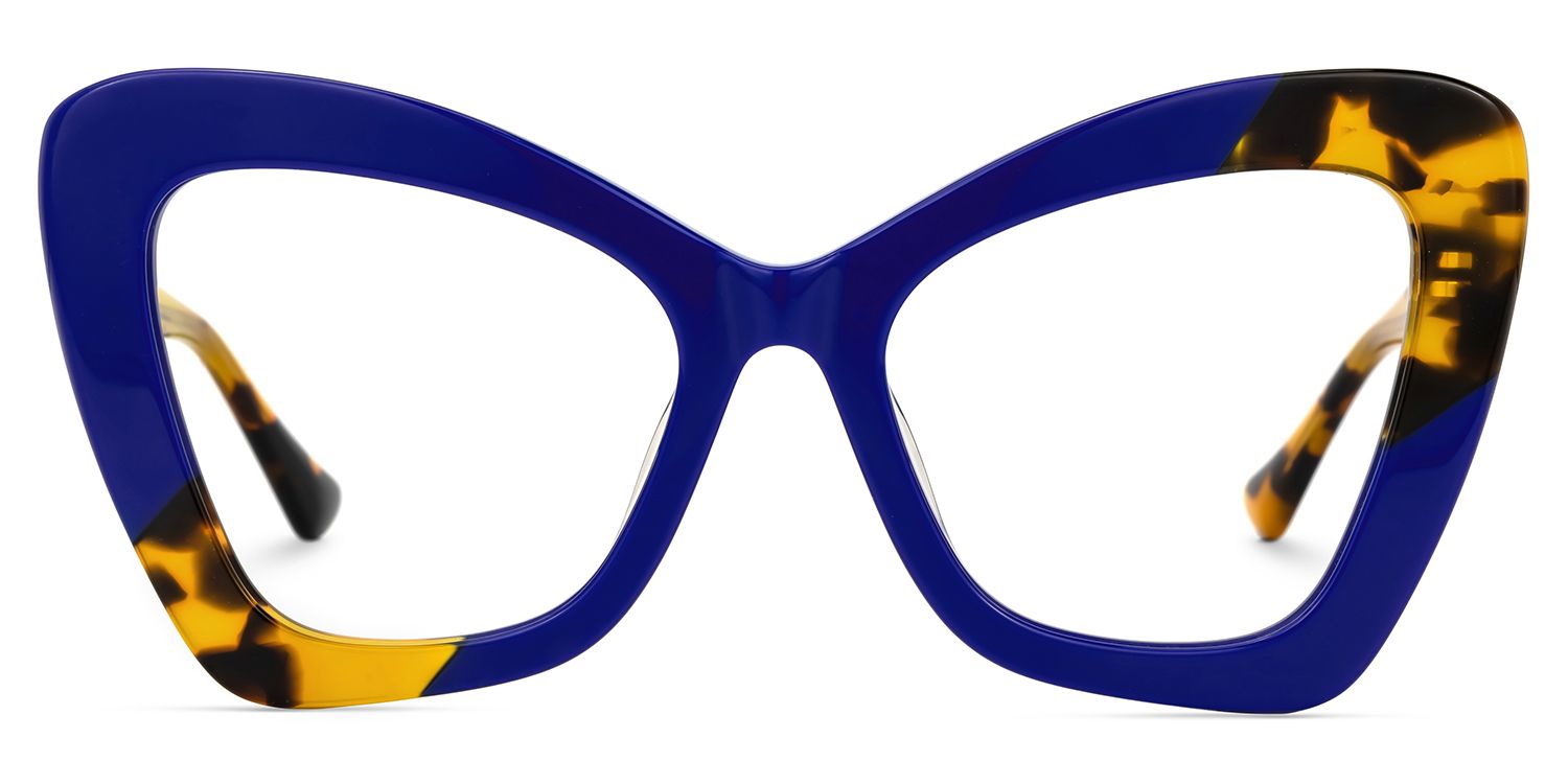Aceso - Butterfly Blue/Tortoise Eyeglasses by Vooglam - Angle View