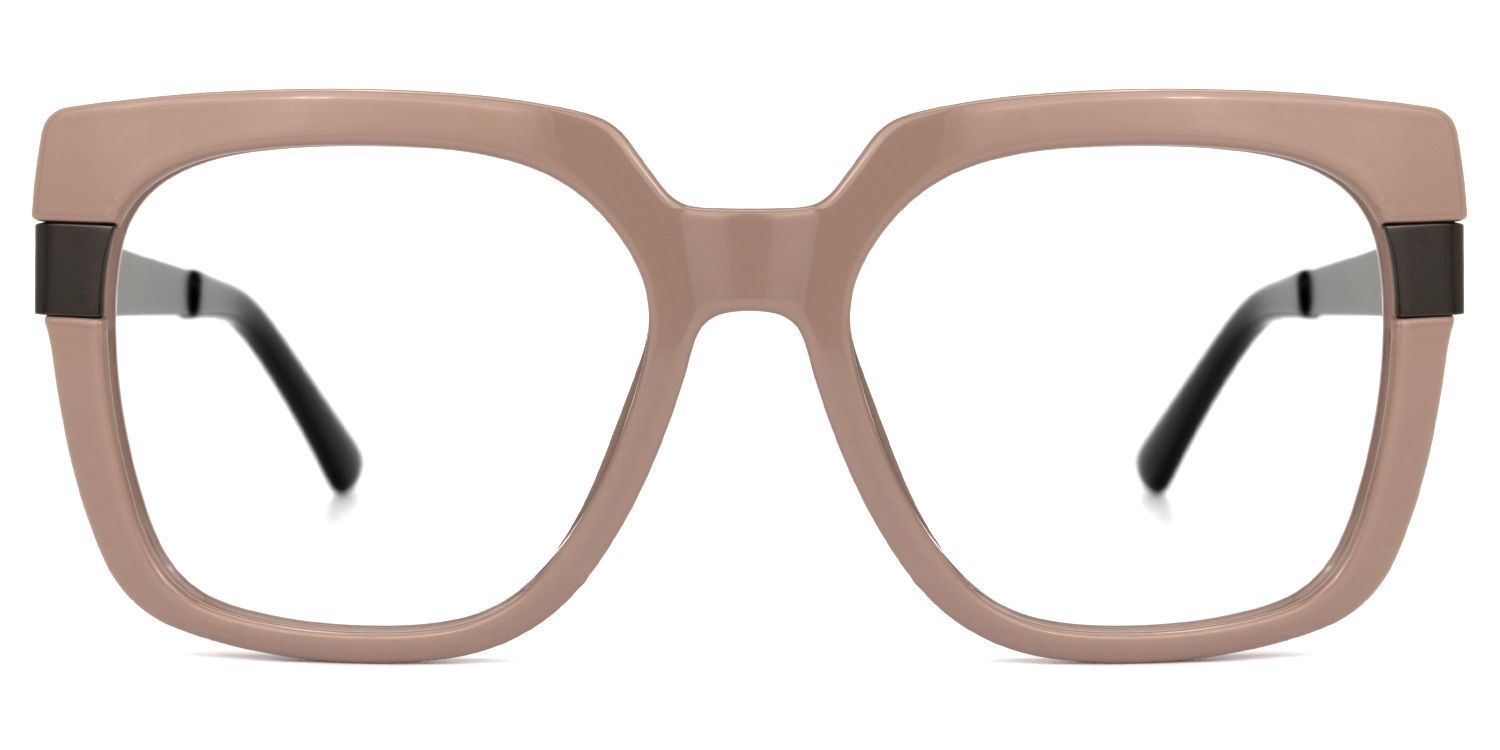 Abeni - Square Brown Eyeglasses | Vooglam Angle View