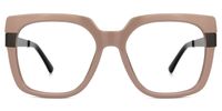 Abeni - Square Brown Eyeglasses | Vooglam Angle View