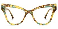 Adamaris - Cat Eye Yellow/Floral Eyeglasses | Vooglam Angle View