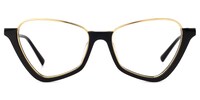 Adelio - Geometric Black Eyeglasses - 1