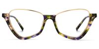 Adelio - Geometric Green/Tortoise Eyeglasses | Vooglam Angle View