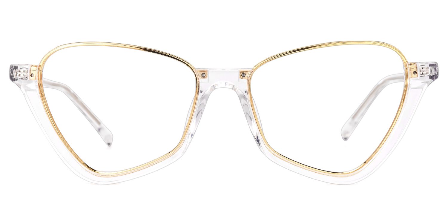 Adelio - Geometric Crystal Eyeglasses | Vooglam Angle View