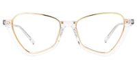 Adelio - Geometric Crystal Eyeglasses | Vooglam Angle View