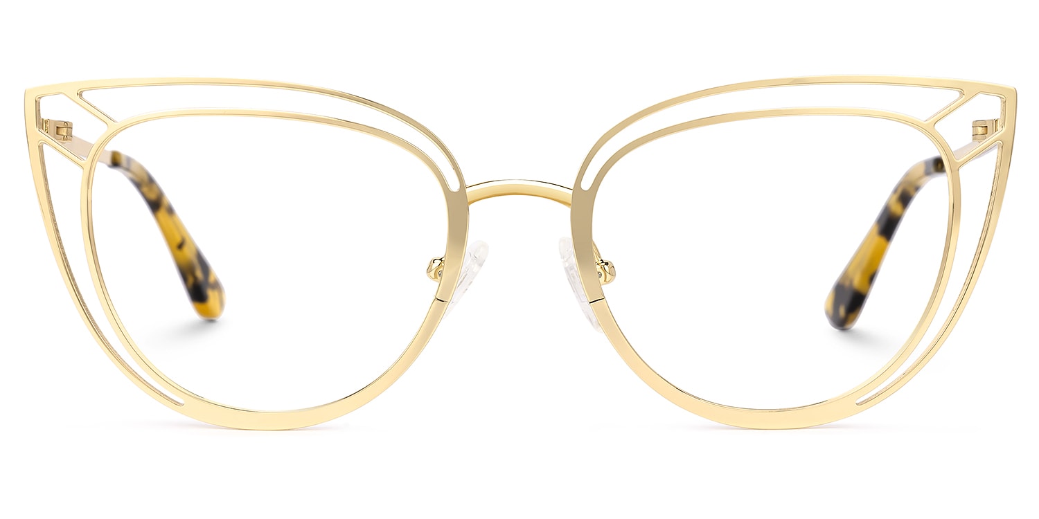 

Adah - Cat Eye Gold Eyeglasses