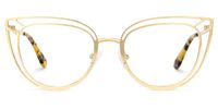 Adah - Cat Eye Gold Eyeglasses | Vooglam Angle View