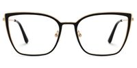 Adeliza - Rectangle Black Eyeglasses | Vooglam Angle View