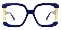 Adelphie - Square Blue Eyeglasses | Vooglam Angle View
