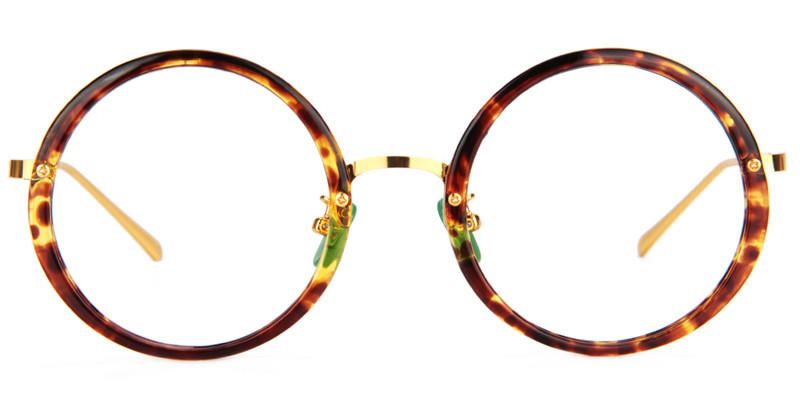 Kelly Round Tortoise Shell Eyeglasses Angle View