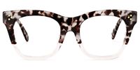Carole - Rectangle Two-tone Tortoise Glasses | Vooglam Angle View