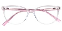 Debra Oval Transparent Pink Glasses - 2