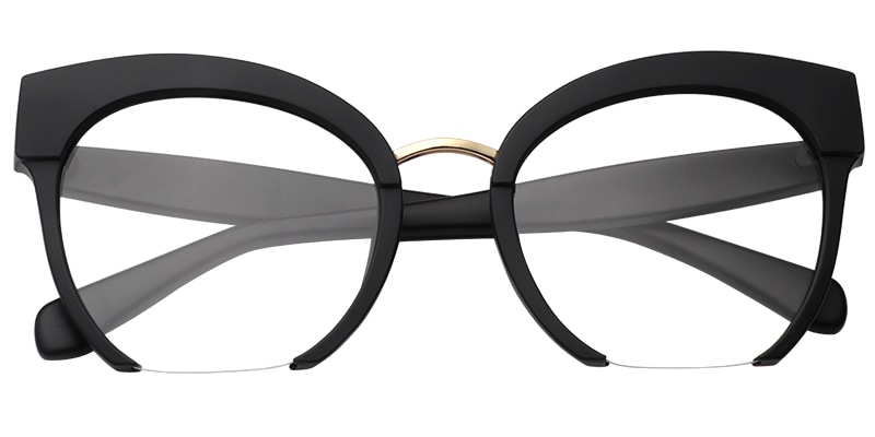 Mercedes Browline Black Eyeglasses - 1