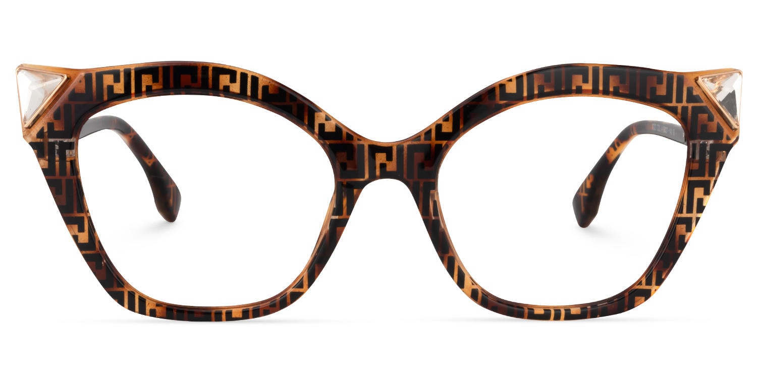 

Aicha - Cat Eye Brown/Pattern Eyeglasses