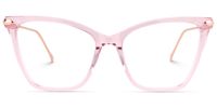 Cat Eye Pink Glasses FX0206-03 | Vooglam Optical Glasses Angle View