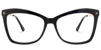 Libby - Butterfly Black Eyeglasses | Vooglam Angle View