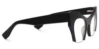 Kelly - Black Half Frame Cat eye Eyeglasses | Vooglam 
