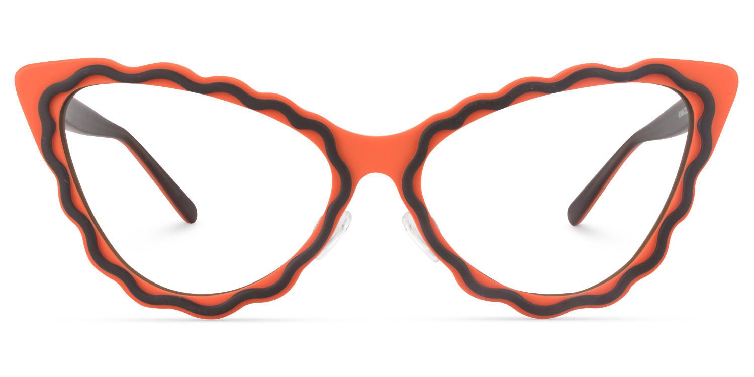 Cat Eye Orange Eyeglasses by Vooglam.com Product Details 1