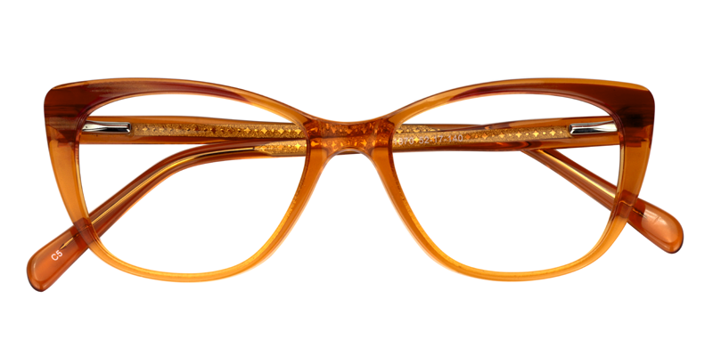 Yellow Spectacles Charming Cat Eye Medium/Yellow Eyeglasses│Vooglam Optical Glasses