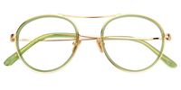 Serafina Green Retro Round Glasses - 1