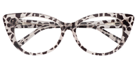 Stylish Dark/Tortoise Cat Eye Glasses Angle View