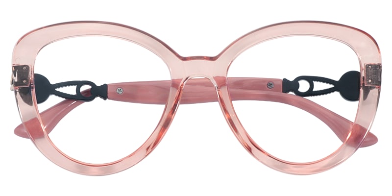 Nadine Round Pink Eyeglasses - 1
