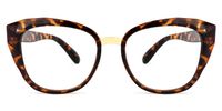 Cat Eye Tortoise Eyeglasses | Vooglam.com Angle View