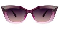 Cat Eye Purple Sunglasses | Vooglam.com Angle View