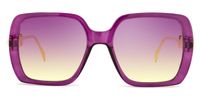 Square Purple Sunglasses | Vooglam.com Angle View