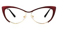 Annabelle - Cat Eye Red Eyeglasses | Vooglam Angle View