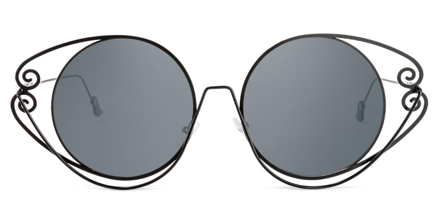 Geometric Black Sunglasses | Vooglam.com Angle View