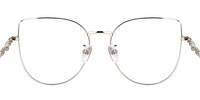 Angela Silver Cat Eye Glasses - 5