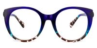 Tiesha - Round Blue Eyeglasses - 1