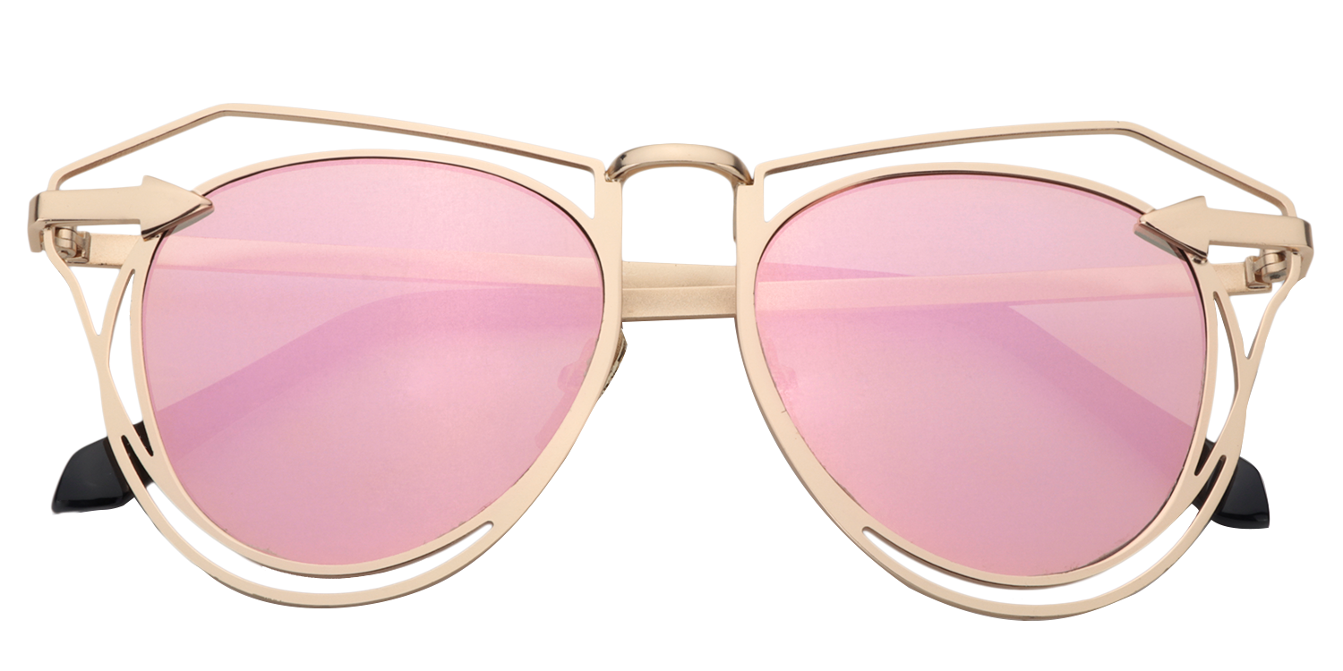 Stylish Geometric Gold Sunglasses│Vooglam Sunglasses Online